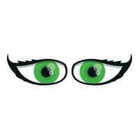 Grüne Augen-Symbol, Cartoon-Stil vektor