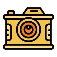 Fotokamera-Symbol, Umrissstil vektor