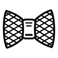 rosett slips ikon, översikt stil vektor