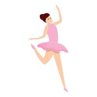 Ballerina-Eleganz-Ikone, Cartoon-Stil vektor