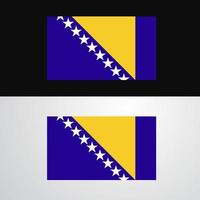 bosnien och herzegovina flagga baner design vektor