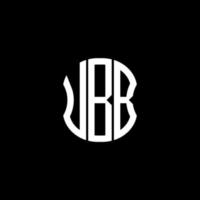 ubb Brief Logo abstraktes kreatives Design. ubb einzigartiges Design vektor