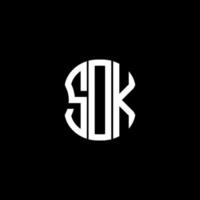 sdk brev logotyp abstrakt kreativ design. sdk unik design vektor