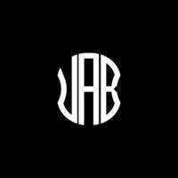 uab brief logo abstraktes kreatives design. uab einzigartiges Design vektor