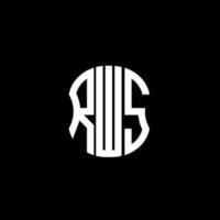 rws brief logo abstraktes kreatives design. rws einzigartiges Design vektor