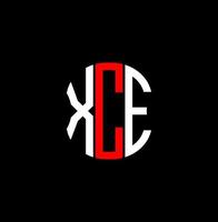 xce Brief Logo abstraktes kreatives Design. xce einzigartiges Design vektor