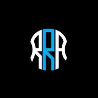 rra brief logo abstraktes kreatives design. rra einzigartiges Design vektor