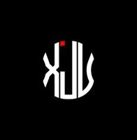xju Brief Logo abstraktes kreatives Design. xju einzigartiges Design vektor