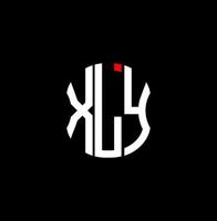 xly Brief Logo abstraktes kreatives Design. xly einzigartiges Design vektor