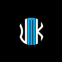 umk Brief Logo abstraktes kreatives Design. umk einzigartiges Design vektor