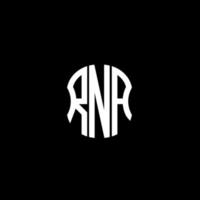 rna brief logo abstraktes kreatives design. rna einzigartiges Design vektor