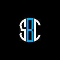 sbc brief logo abstraktes kreatives design. sbc einzigartiges Design vektor