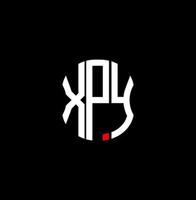 xpy Brief Logo abstraktes kreatives Design. xpy einzigartiges Design vektor