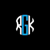 rgk brief logo abstraktes kreatives design. rgk einzigartiges Design vektor