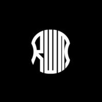 rwm brev logotyp abstrakt kreativ design. rwm unik design vektor