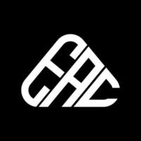 eac brev logotyp kreativ design med vektor grafisk, eac enkel och modern logotyp i runda triangel form.