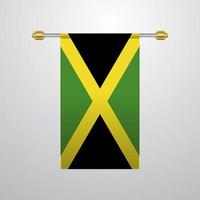 jamaica hängande flagga vektor