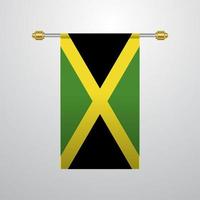 Jamaika hängende Flagge vektor