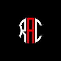 rac brief logo abstraktes kreatives design. rac einzigartiges Design vektor