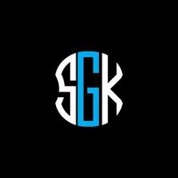 sgk Brief Logo abstraktes kreatives Design. sgk einzigartiges Design vektor