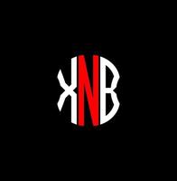 xnb Brief Logo abstraktes kreatives Design. xnb einzigartiges Design vektor