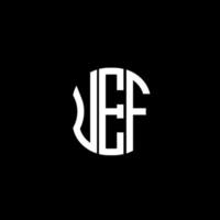 uef brief logo abstraktes kreatives design. UEF einzigartiges Design vektor