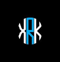 xrk brev logotyp abstrakt kreativ design. xrk unik design vektor