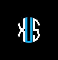 xus brief logo abstraktes kreatives design. xus einzigartiges Design vektor