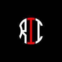 rii brief logo abstraktes kreatives design. rii einzigartiges Design vektor