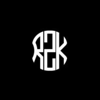 rzk brev logotyp abstrakt kreativ design. rzk unik design vektor