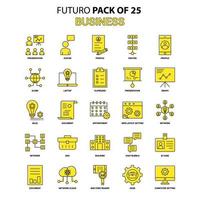 Business-Icon-Set gelb futuro neuestes Design-Icon-Pack vektor