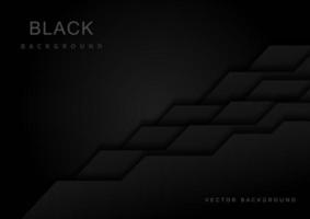 abstraktes schwarzes geometrisches überlappendes Design vektor