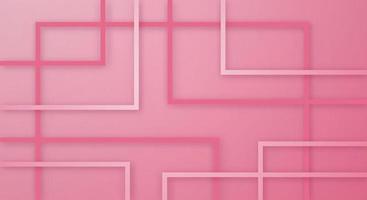 abstrakte 3d-geometrische quadratische streifenlinien papierschnitthintergrund mit realistischen dekorationsmustern der rosa hellen farben vektor
