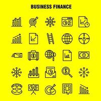 Business Finance Line Icon Pack für Designer und Entwickler Icons von Bag Aktenkoffer Business Fashion Finance Business Eye Mission Vektor