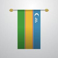Karakalpakstan hängende Flagge vektor