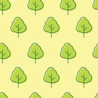 träd ikon med ekologi begrepp sömlös mönster bakgrund för mall, affisch vektor