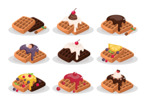 Waffel Icons Vektor