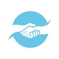 Handshake-Symbol-Logo-Design vektor