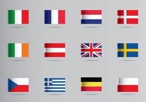 European Flags Icon vektor
