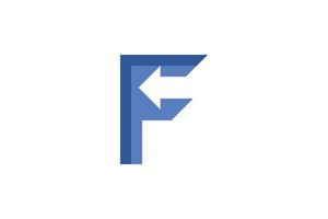 Buchstabe f Logo abstrakt vektor