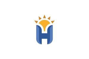 färgrik brev h logotyp vektor