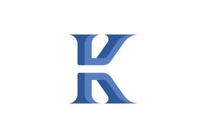 k brev färgrik logotyp vektor