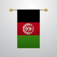 afghanistan hängende flagge vektor