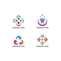 Adoptions- und Community-Care-Logo-Vorlagenvektor vektor