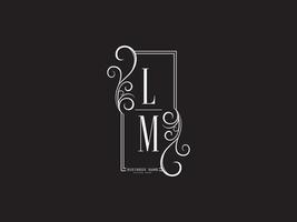 Buchstabe lm Logo-Symbol, Initialen lm ml Luxus-Logo-Bilddesign vektor