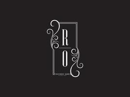 monogram ro r o lyx logotyp brev vektor ikon design