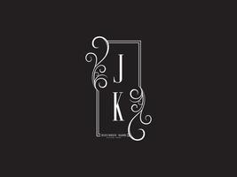 Initialen jk kj Logo-Symbol, kreatives jk Luxus-Buchstaben-Logo-Bilddesign vektor