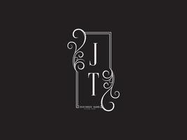 Initialen jt tj Logo-Symbol, kreatives jt Luxus-Buchstaben-Logo-Bilddesign vektor