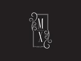 modernes mx-logo-symbol, initialen mx xm luxus-logo-briefdesign vektor