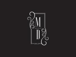modern m logotyp ikon, initialer md dm lyx logotyp brev design vektor